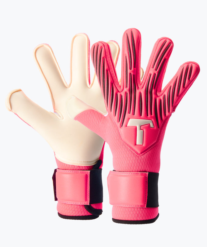 T1tan Rebel 2.0 Junior Goalkeeper Gloves With Finger Protection Pink 4